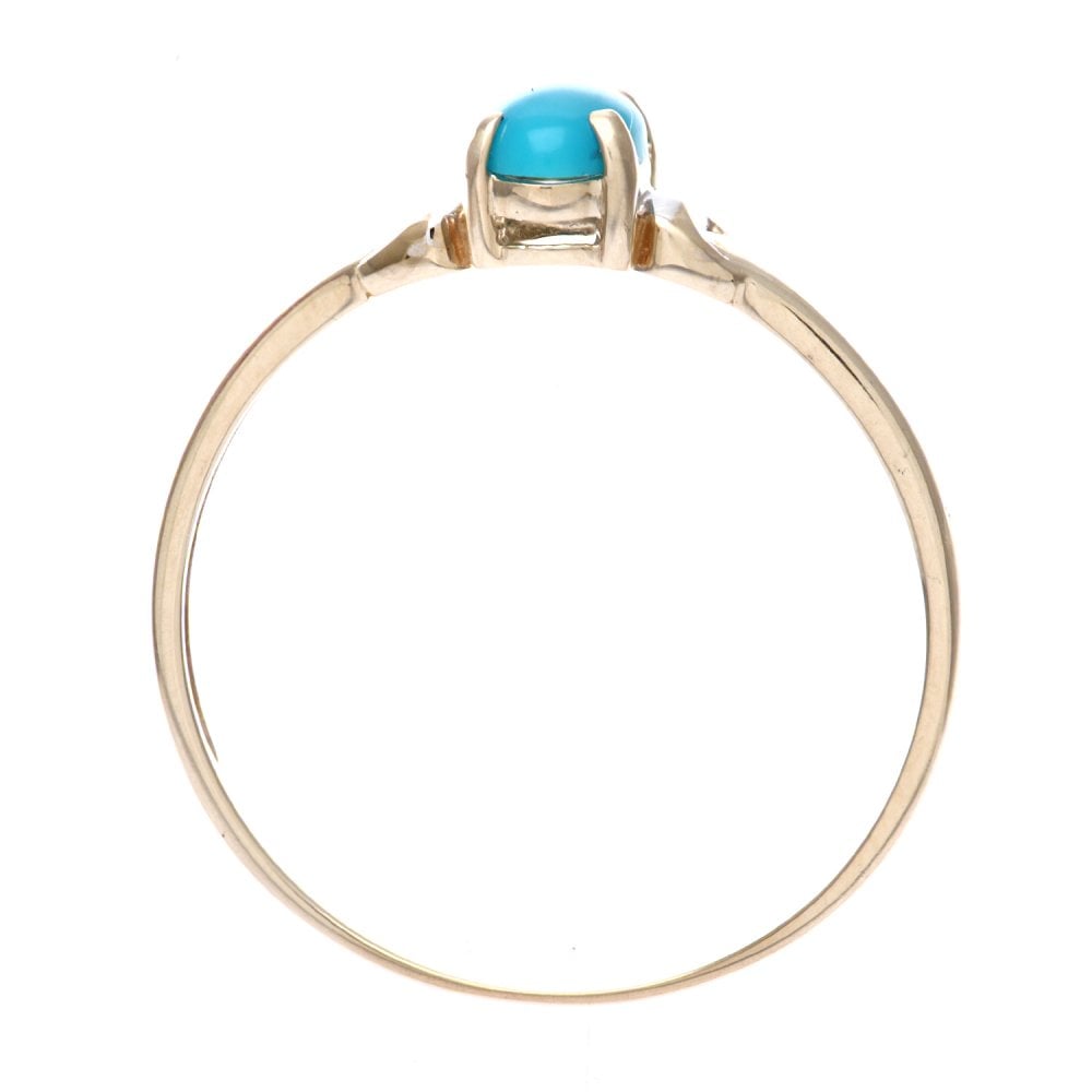 SPARKLD 9ct Yellow Gold Turquoise Ring