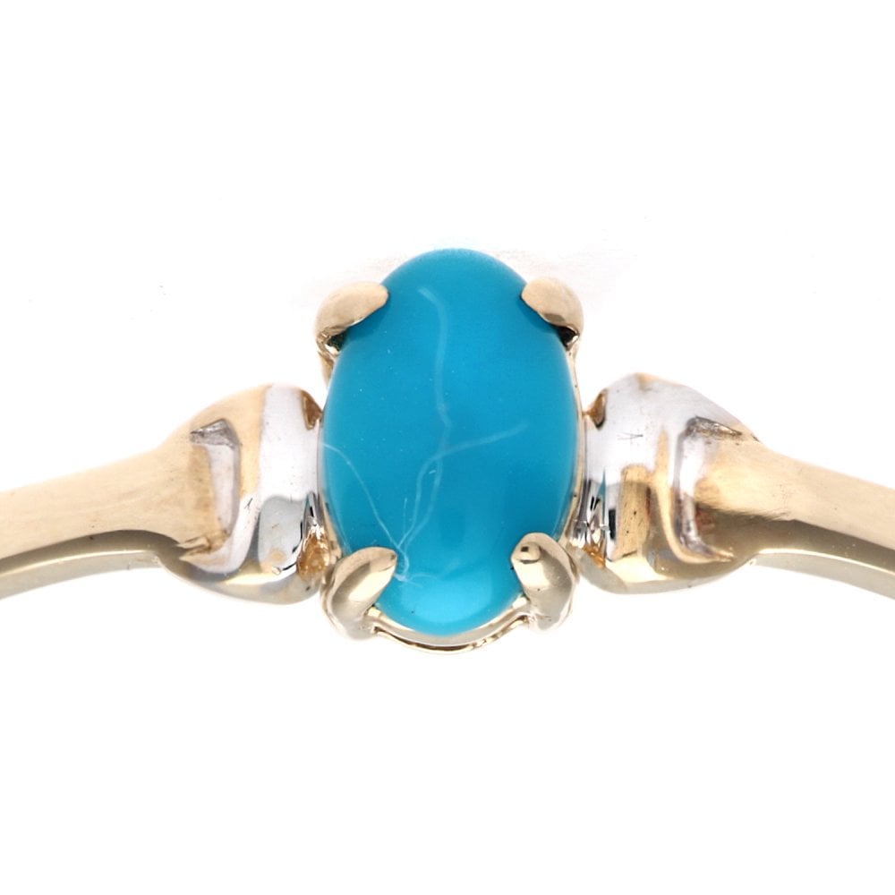 SPARKLD 9ct Yellow Gold Turquoise Ring