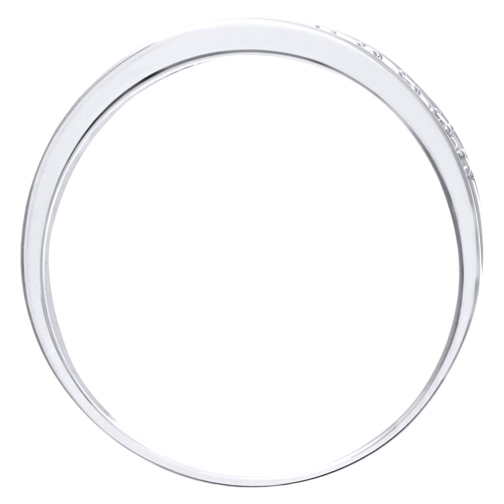 SPARKLD 9ct White Gold 0.05ct Diamond Eternity Ring