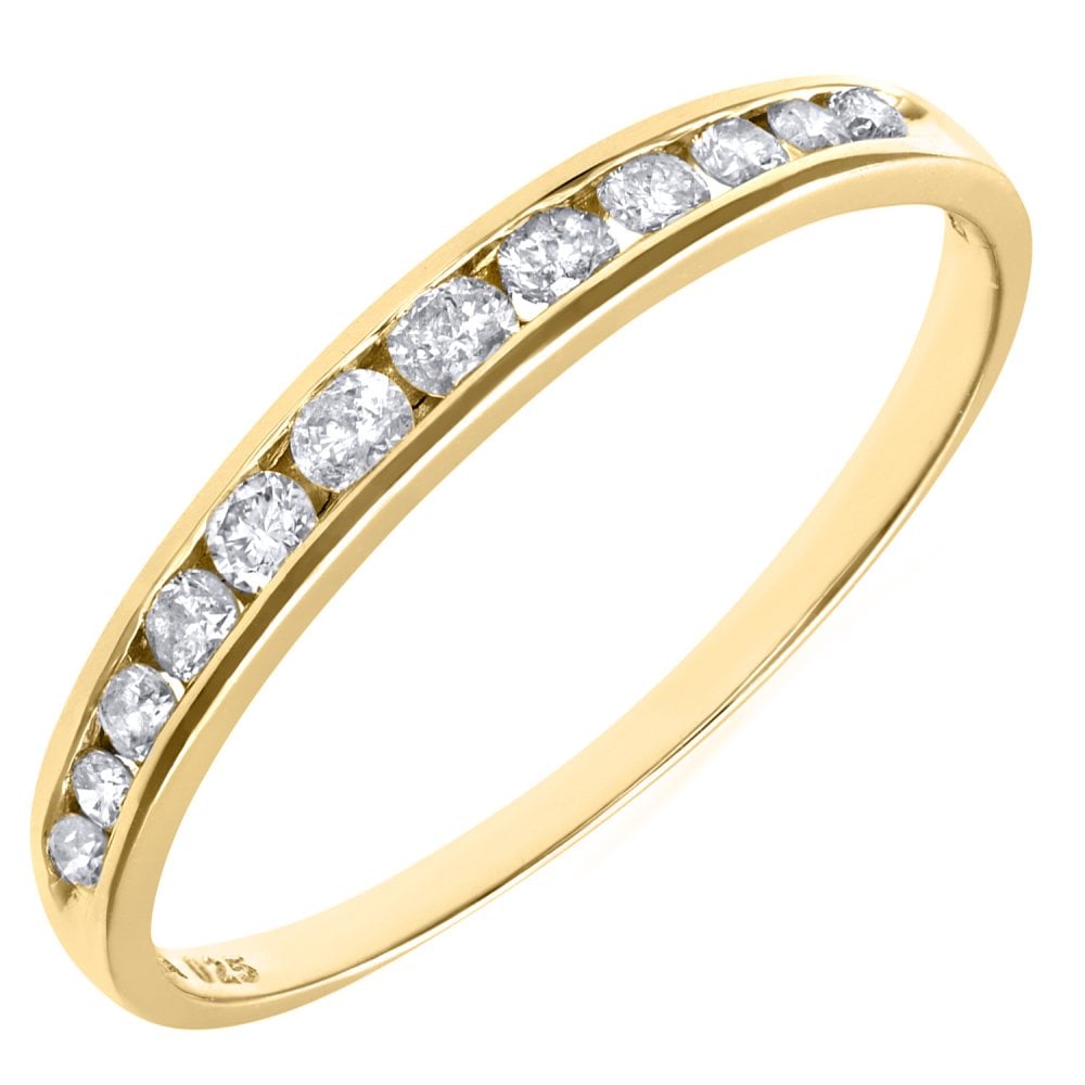 SPARKLD 9ct Yellow Gold 0.25ct Diamond Eternity Ring