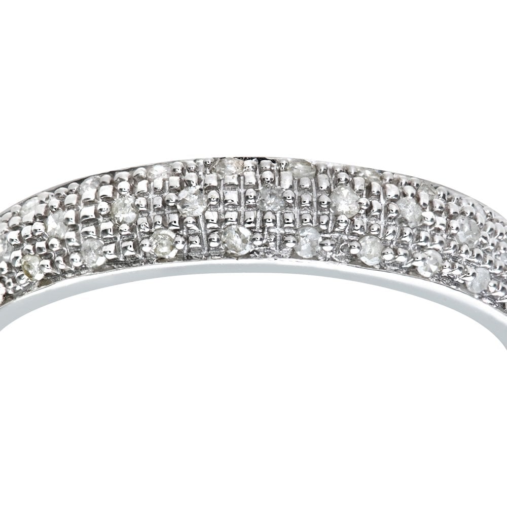 SPARKLD 9ct White Gold 0.15ct Diamond Eternity Ring