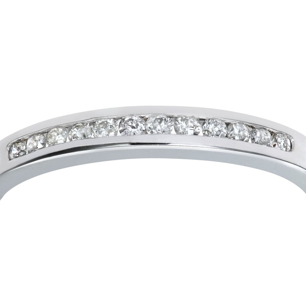 SPARKLD 9ct White Gold 0.15ct Diamond Eternity Ring