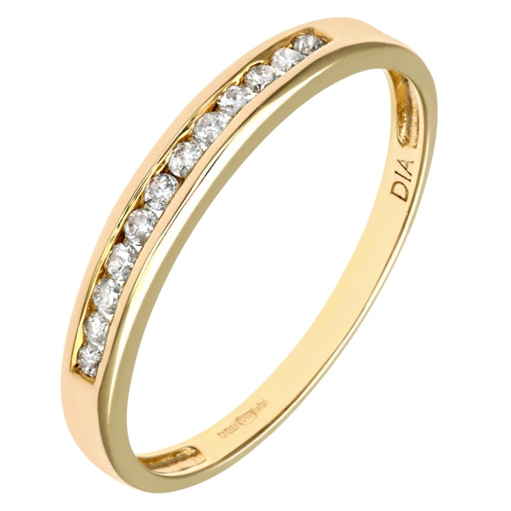 SPARKLD 9ct Yellow Gold Diamond Eternity Ring