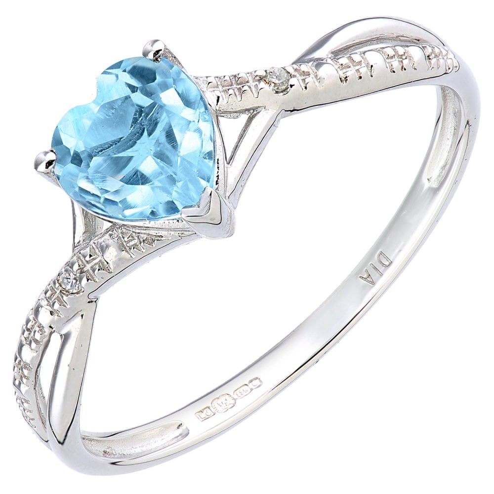 SPARKLD Women 9 ct (375) Blue Topaz Ring