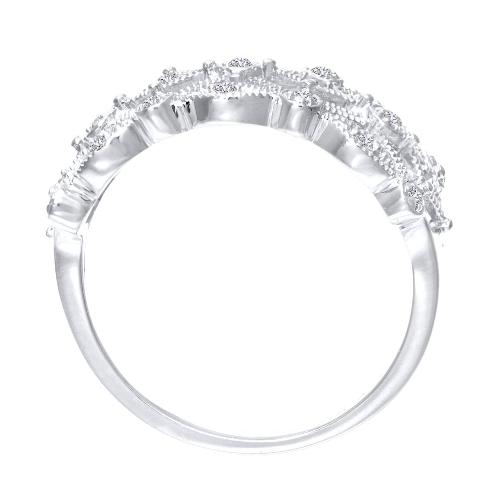 SPARKLD 9ct White Gold 0.10ct Diamond Ring