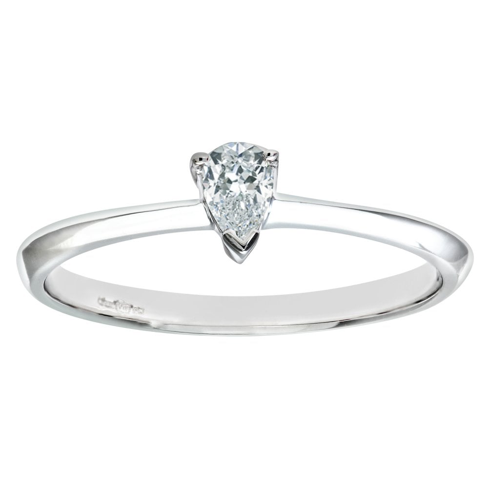SPARKLD 9ct White Gold 0.15ct Diamond Engagement Ring