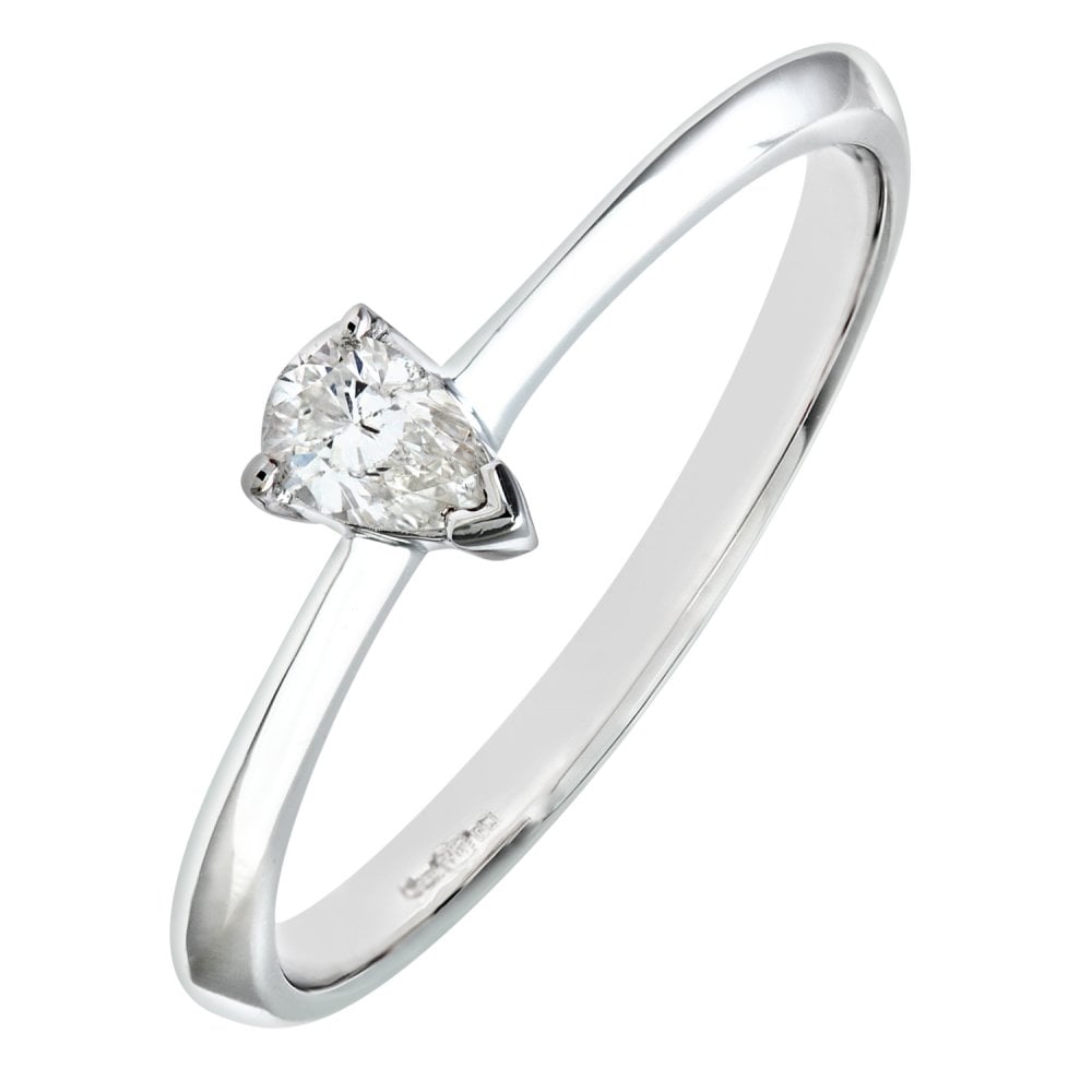 SPARKLD 9ct White Gold 0.15ct Diamond Engagement Ring