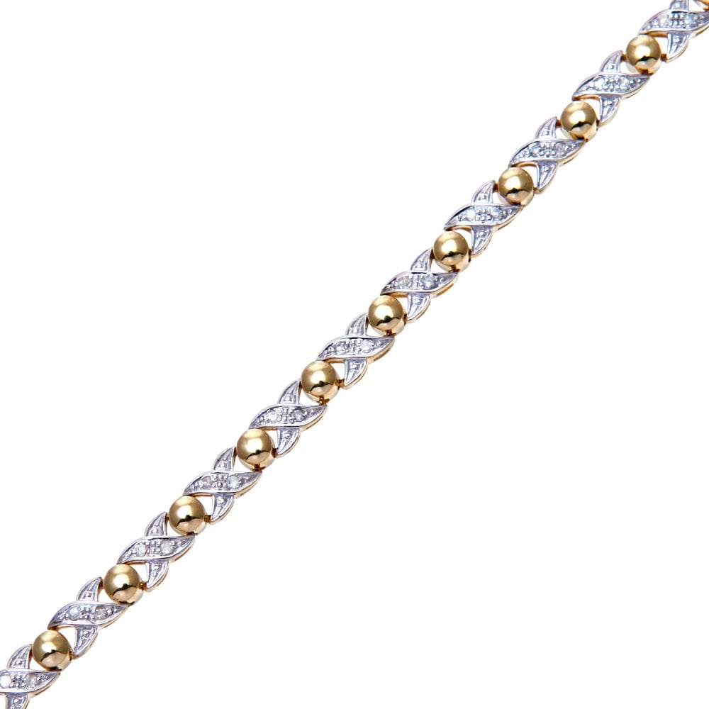 SPARKLD 9ct Yellow Gold 0.25ct Diamond Bracelet