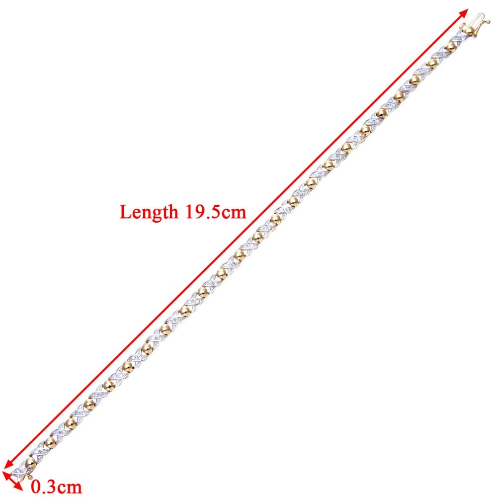 SPARKLD 9ct Yellow Gold 0.25ct Diamond Bracelet