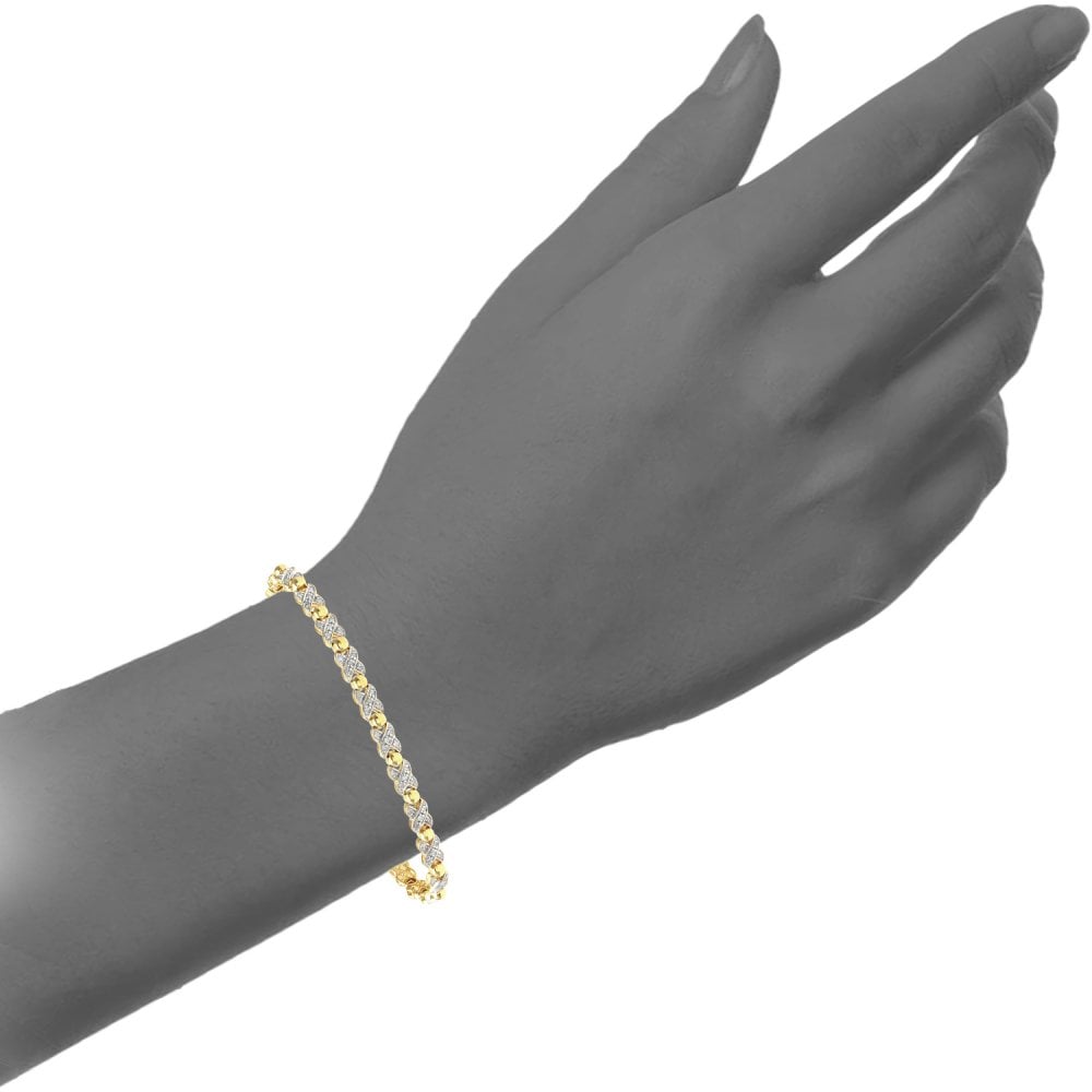 SPARKLD 9ct Yellow Gold 0.50ct Diamond Bracelet
