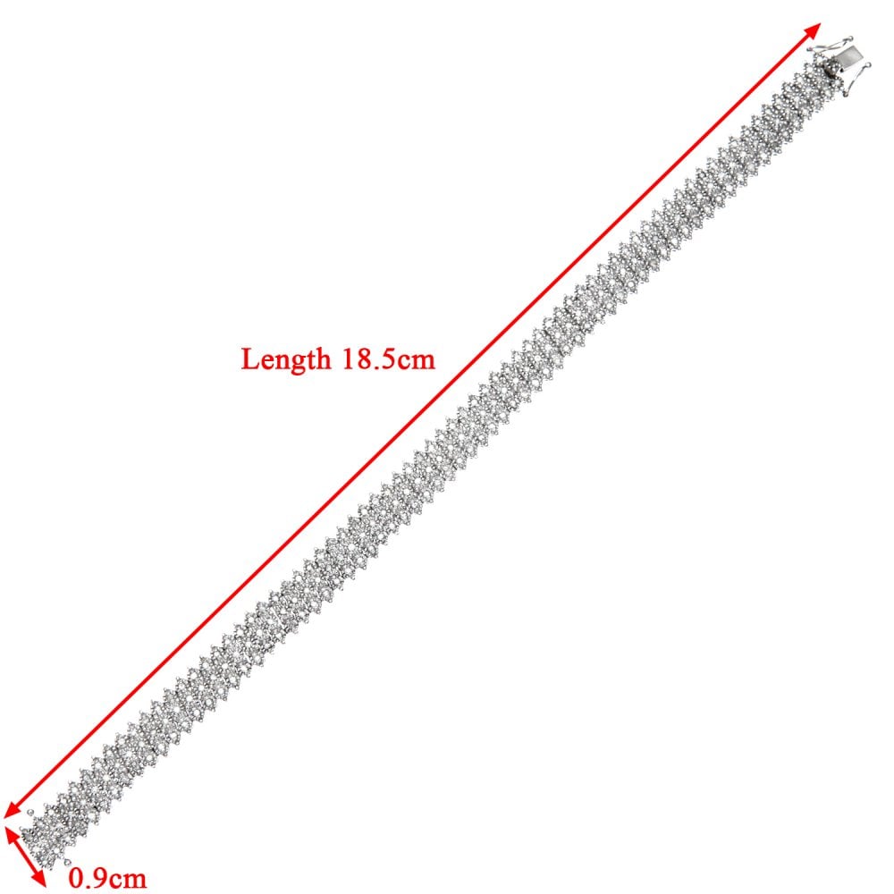 SPARKLD 9ct Yellow Gold 1.5ct Diamond Tennis Bracelet