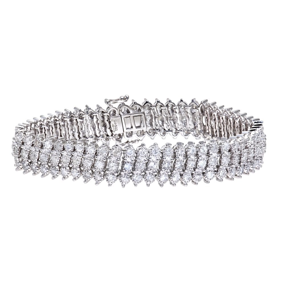 SPARKLD 9ct Yellow Gold 5.00ct Diamond Tennis Bracelet