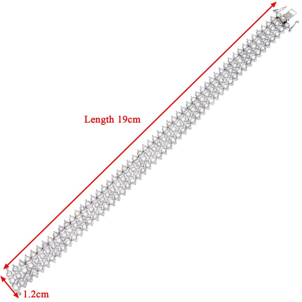 SPARKLD 9ct Yellow Gold 5.00ct Diamond Tennis Bracelet