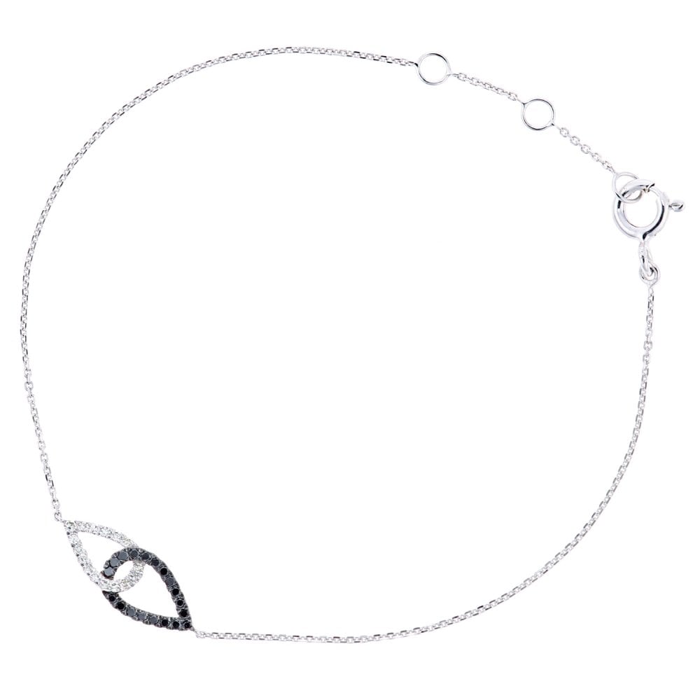 SPARKLD 9ct White Gold 0.12ct Diamond Bracelet