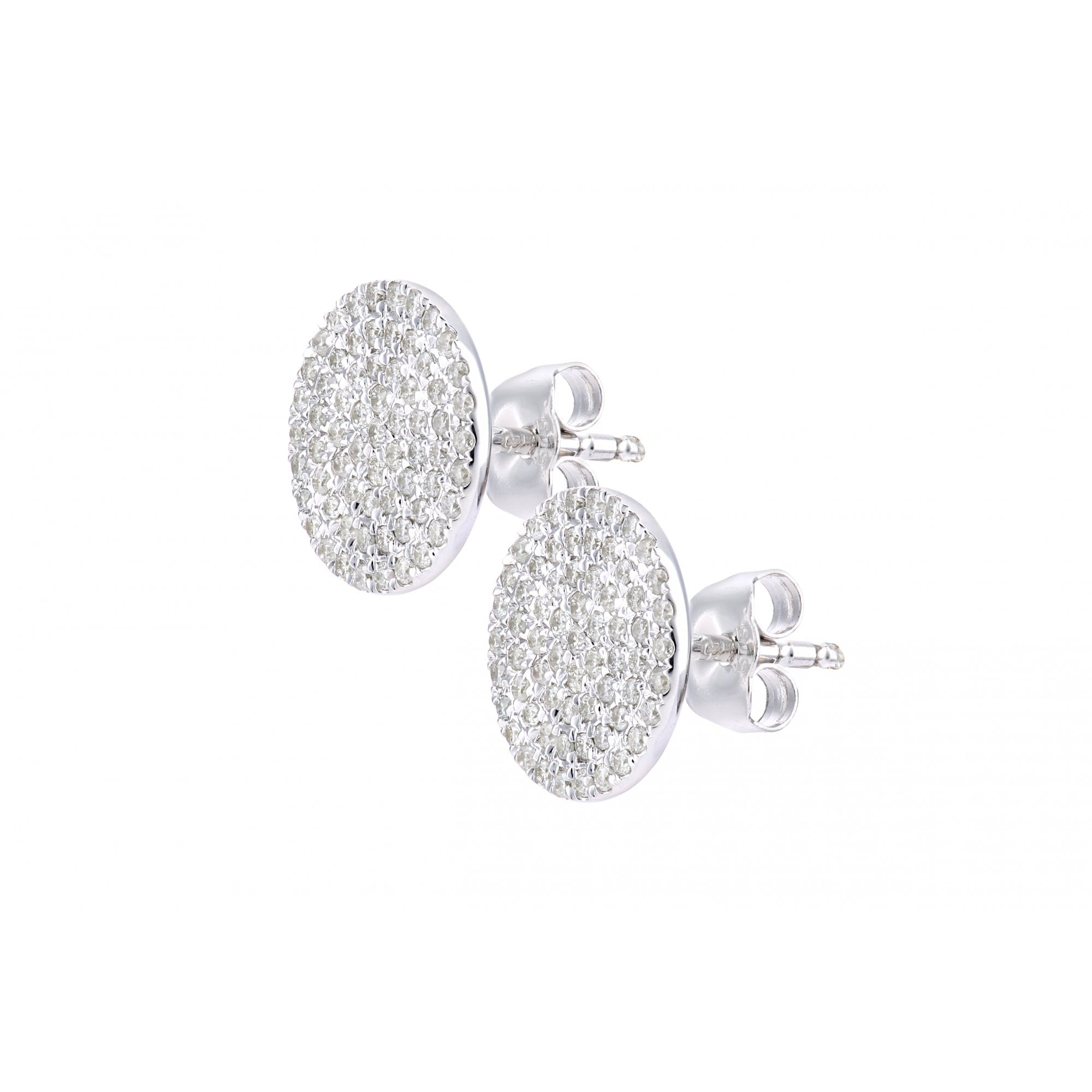 SPARKLD 9ct White Gold 0.40ct Diamond Halo Stud Earrings
