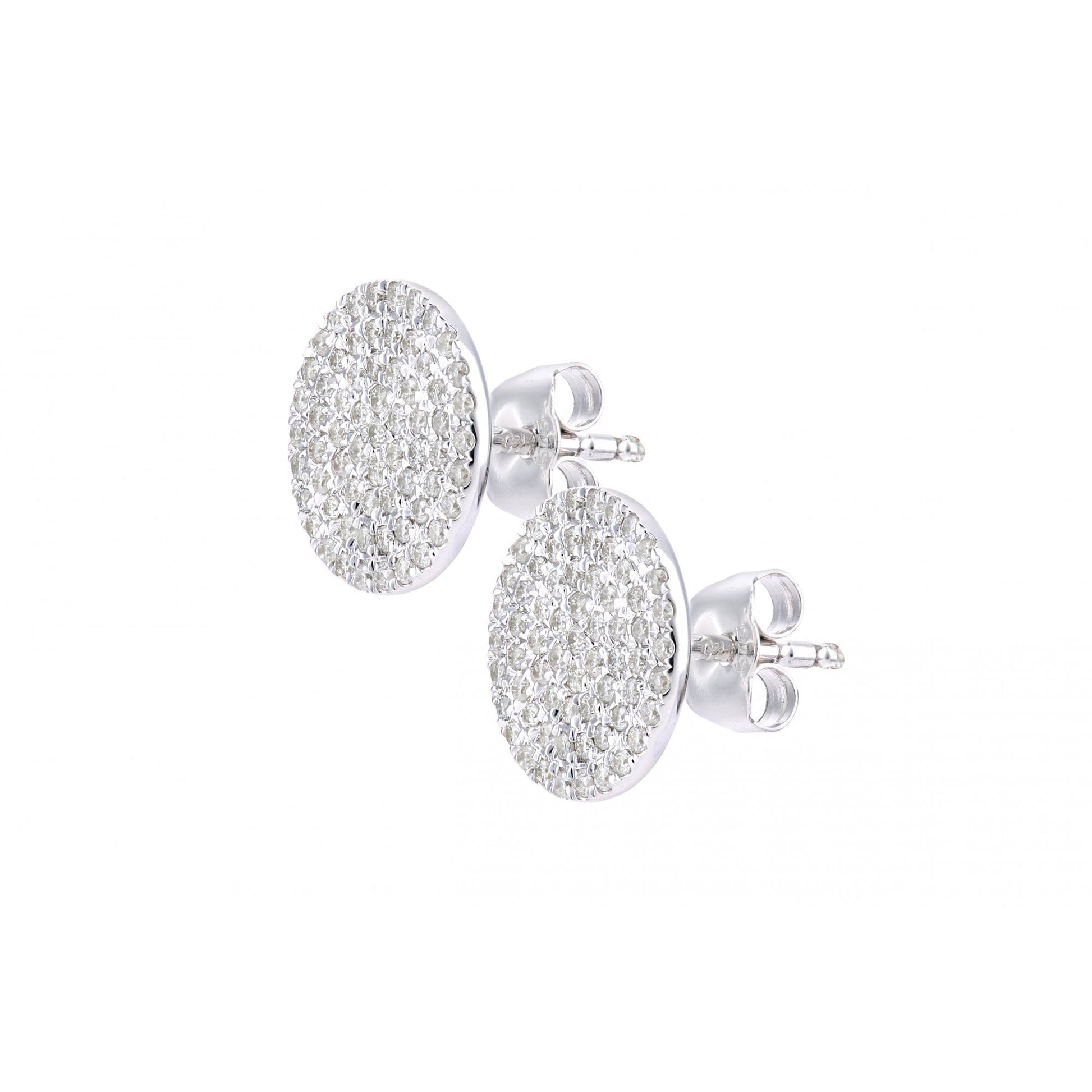 SPARKLD 9ct White Gold 0.40ct Diamond Halo Stud Earrings