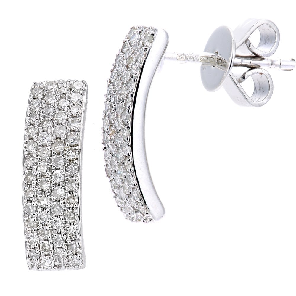 SPARKLD 9ct White Gold 0.30ct Diamond Stud Earrings