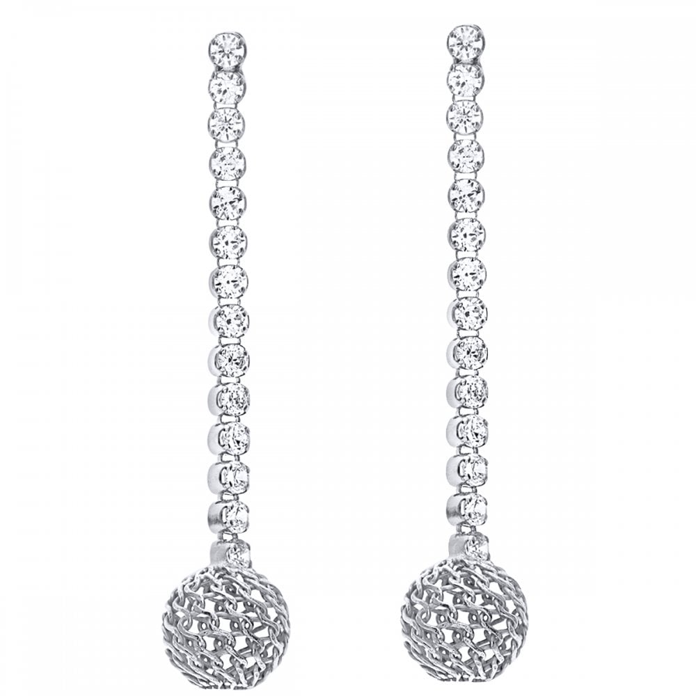 SPARKLD Gold Plated Silver CZ Drop Earrings