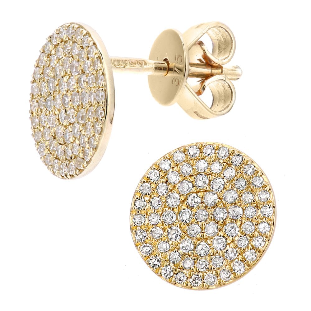 SPARKLD 9ct Yellow Gold 0.30ct Diamond Halo Stud Earrings