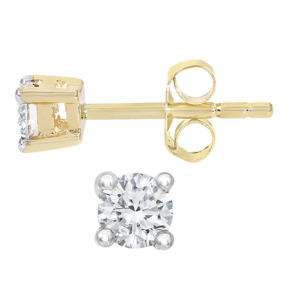 SPARKLD 9ct Yellow Gold 0.25ct IJ-I2 Diamond Earrings