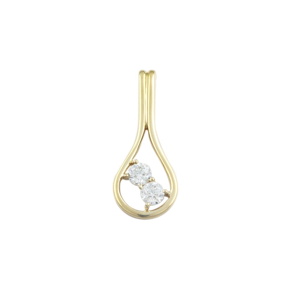 9ct Yellow Gold 1.00ct Round Brilliant Cut Diamonds Pendant
