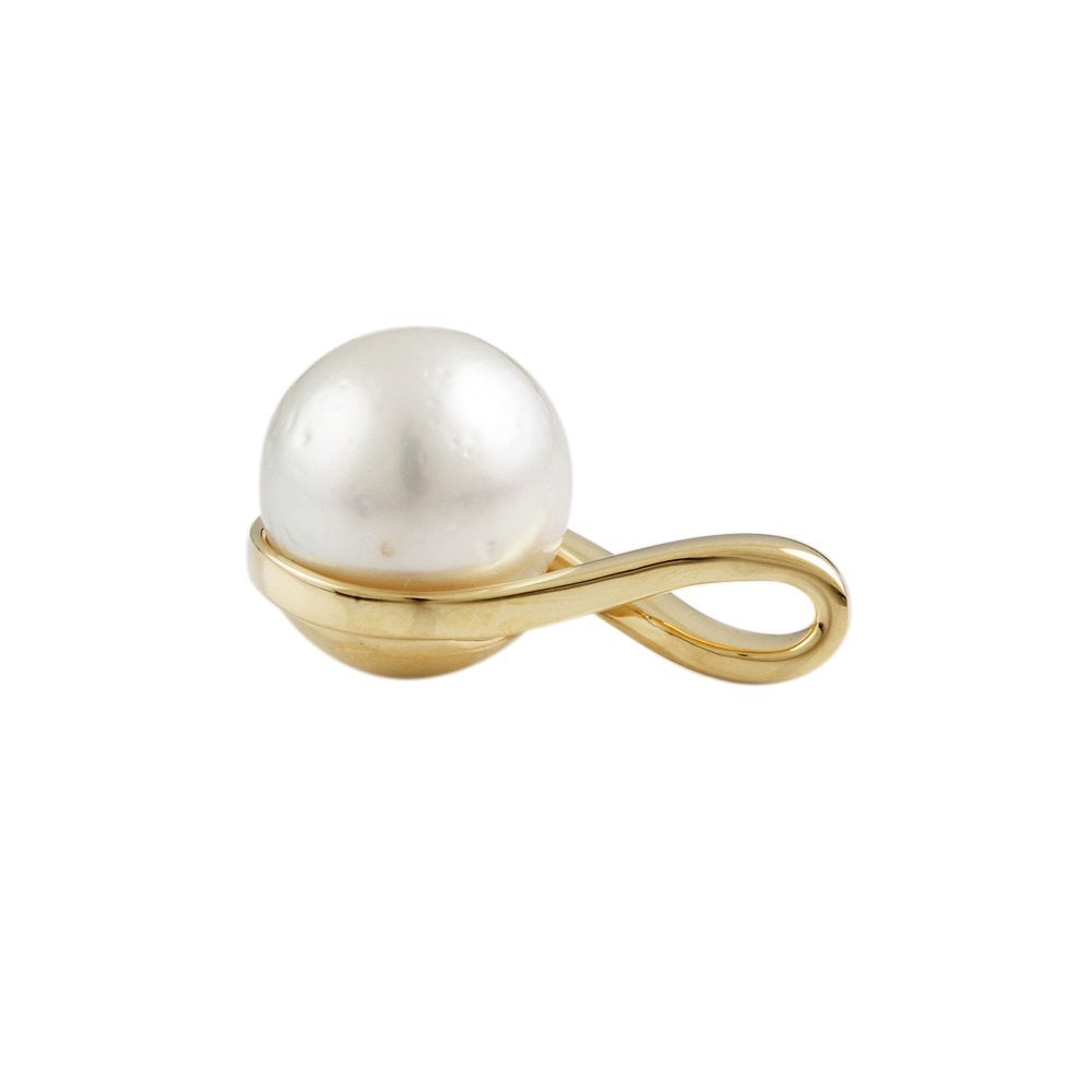 9ct Yellow Gold 10.50ct Round Pearl Single Stone Pendant