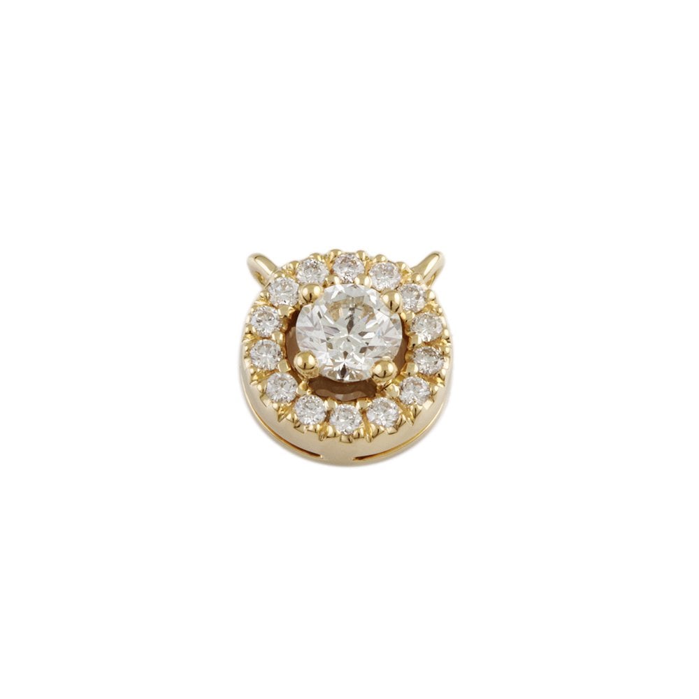 9ct Yellow Gold 0.71ct Round Brilliant Cut Diamonds Cluster Pendant
