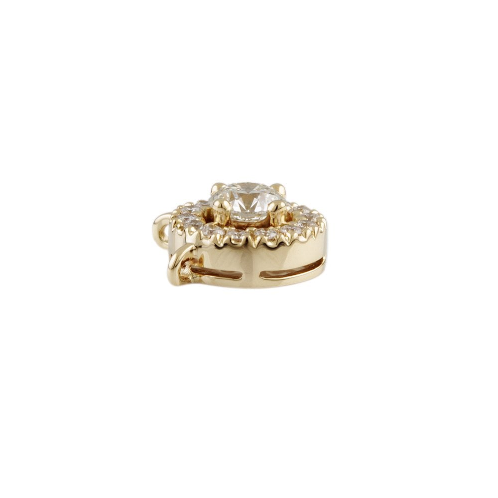 9ct Yellow Gold 0.71ct Round Brilliant Cut Diamonds Cluster Pendant