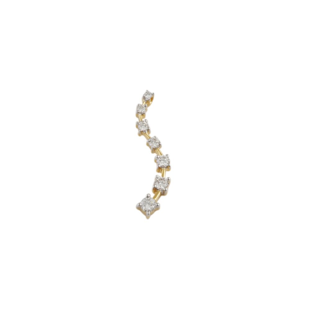 9ct Yellow Gold 0.53ct Round Brilliant Cut Diamonds Seven Stone Pendant