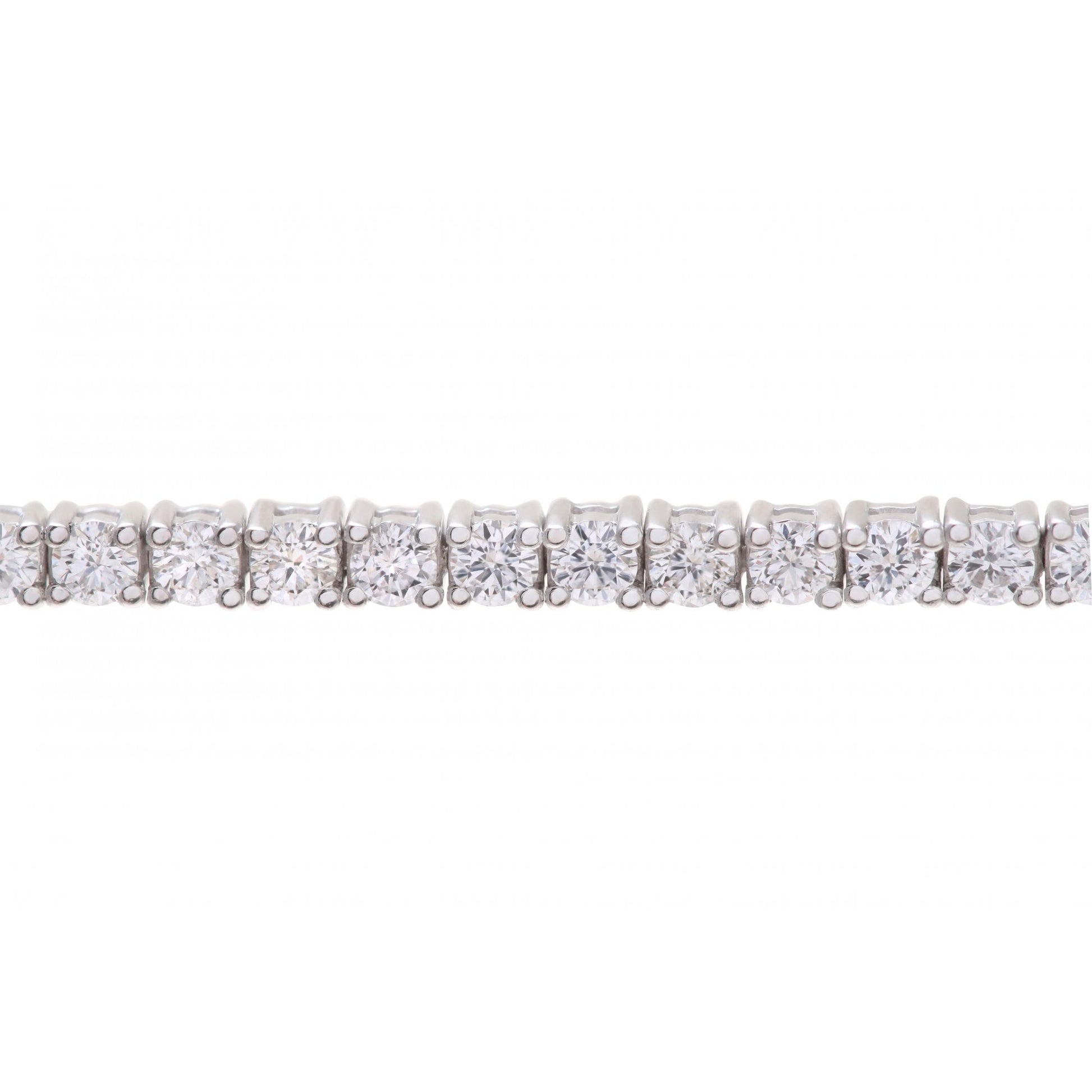 SPARKLD 18ct White Gold Tennis Bracelet, I/SI Certified 3ct Diamonds, Round Brilliant