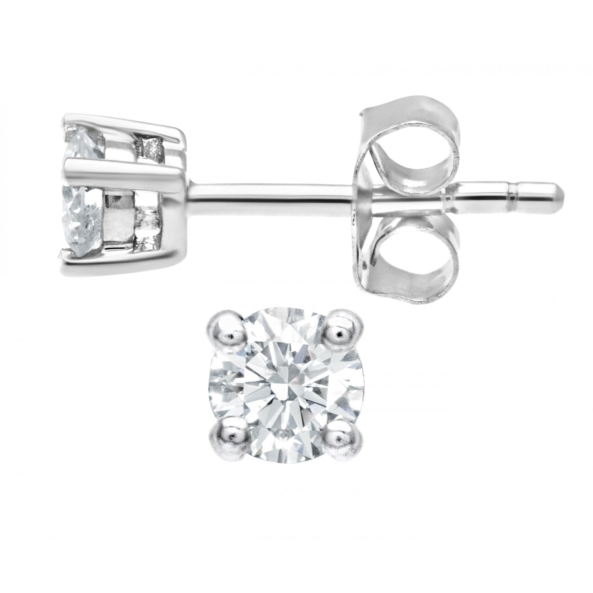SPARKLD 9ct White Gold 0.25ct IJI2 Diamond Earrings