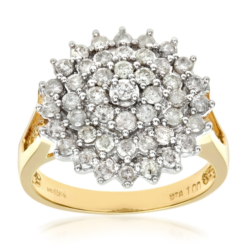SPARKLD 18ct Yellow Gold 1.00ct Diamond Ring