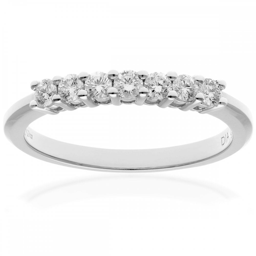 SPARKLD 18ct White Gold Eternity Ring, IJ/I Certified 0.33ct Round Brilliant Diamonds