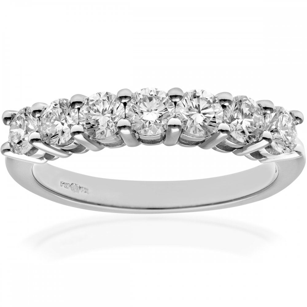 SPARKLD 18ct White Gold Eternity Ring, IJ/I Certified 1.00ct Round Brilliant Diamonds