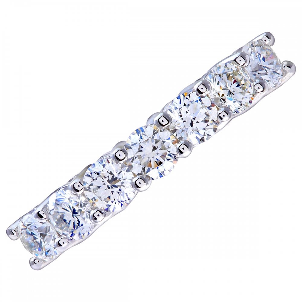 SPARKLD 18ct Yellow Gold Eternity Ring, IJ/I Certified 1.00ct Round Brilliant Diamonds