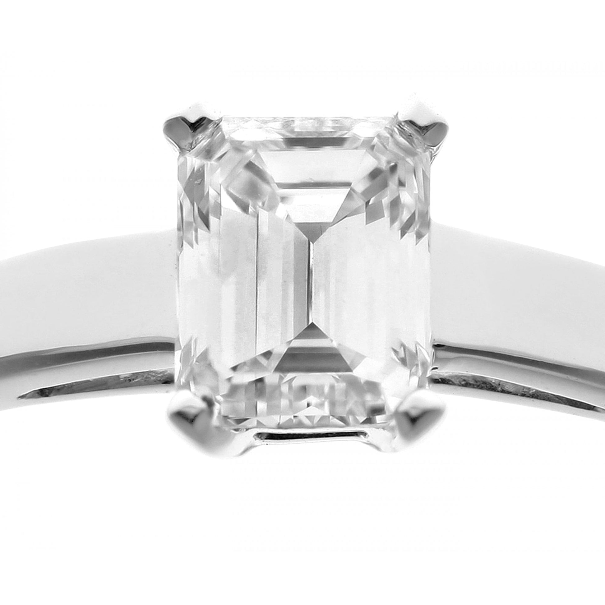 SPARKLD 18ct White Gold J/I1 Certified Princess Cut 0.75ct Diamond Solitaire Engagement Ring