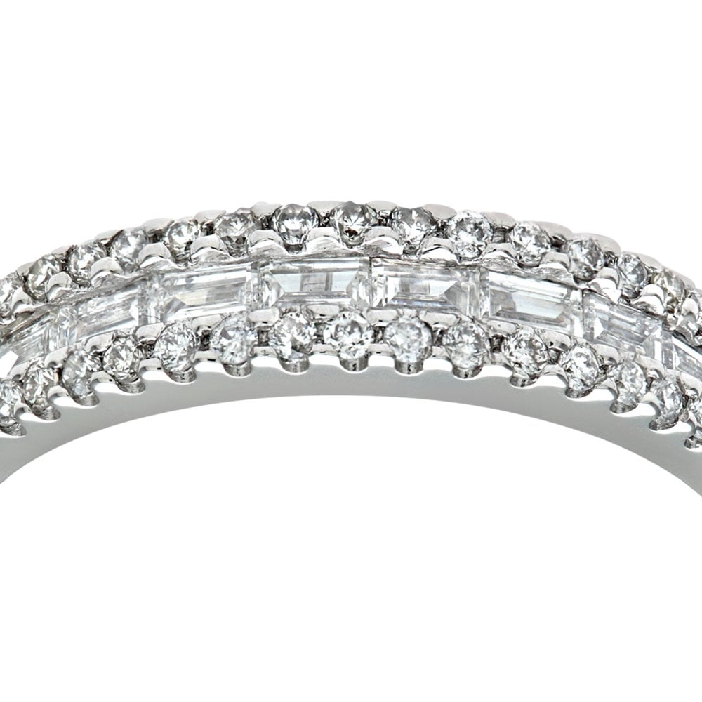 SPARKLD 18ct White Gold 0.58ct  Diamond Channel Setting Eternity Ring I/I1