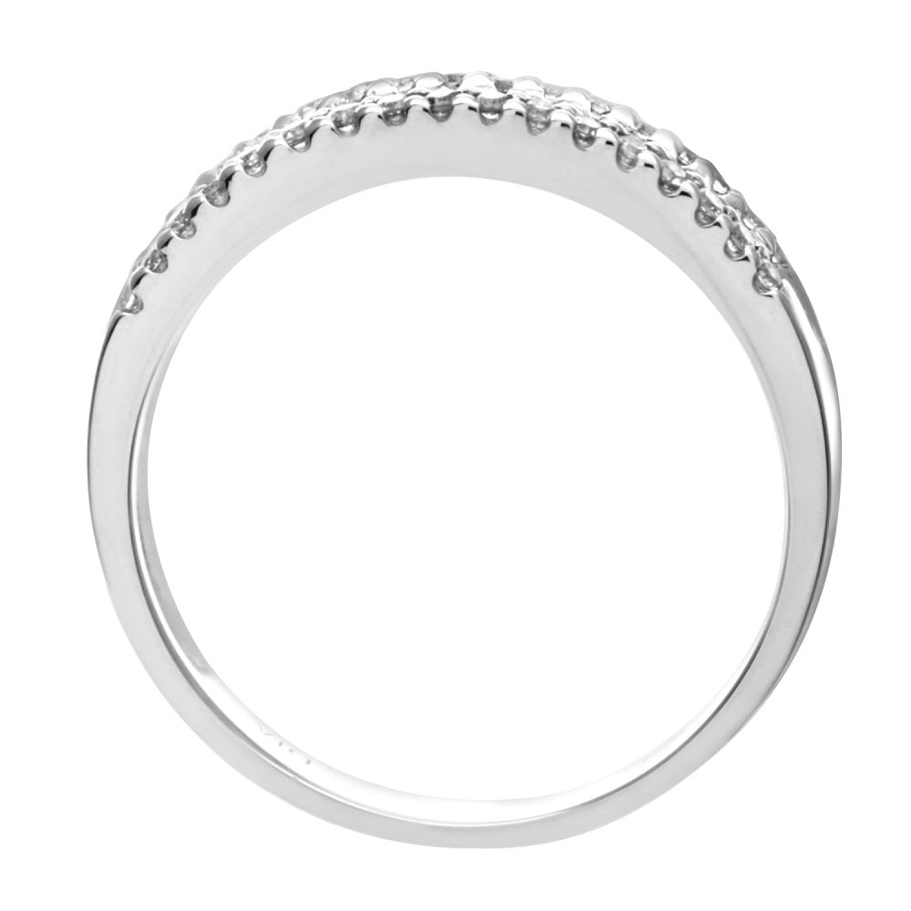 SPARKLD 18ct White Gold 0.58ct  Diamond Channel Setting Eternity Ring I/I1