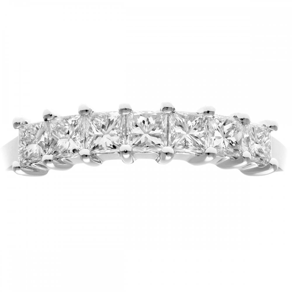 SPARKLD Platinum J/SI Certified Princess Cut 0.75ct Diamonds Eternity Ring