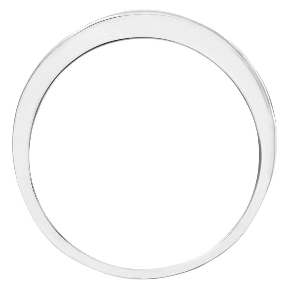 SPARKLD 9ct White Gold Round Brilliant Emerald and 0.25ct Diamonds Eternity Ring