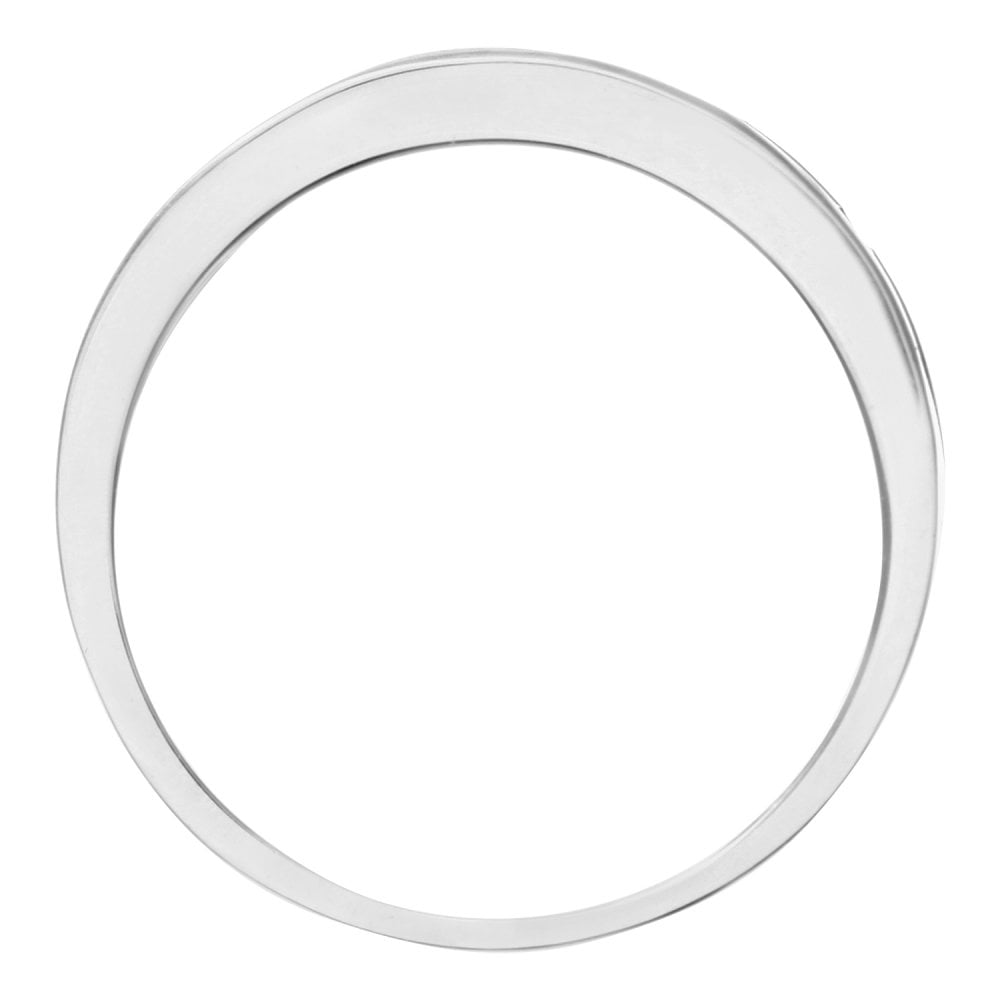 SPARKLD 9ct White Gold Round Brilliant Ruby and 0.25ct Diamonds Eternity Ring