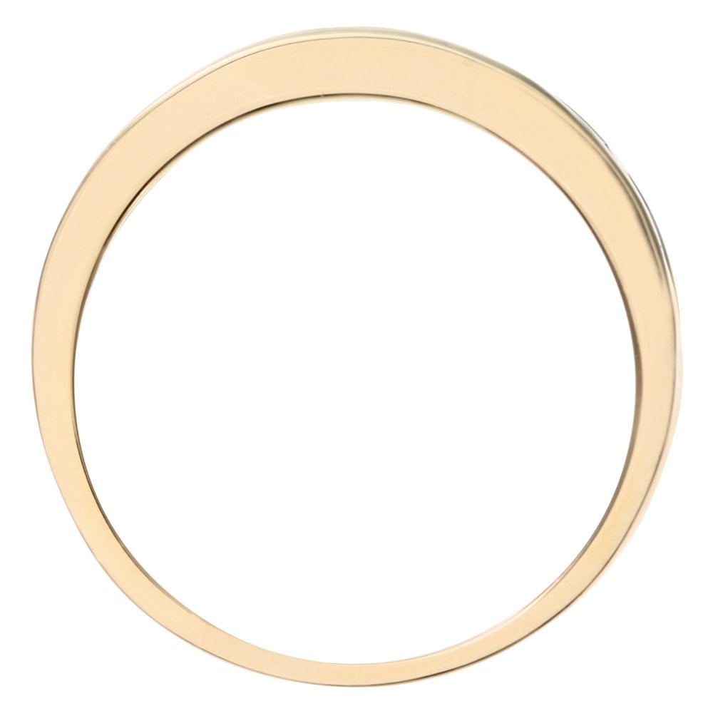 SPARKLD 9ct Yellow Gold Round Brilliant Ruby and 0.25ct Diamond Eternity Ring