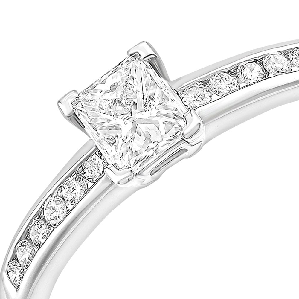 SPARKLD 9ct White And 0.45ct Diamond Engagement Ring