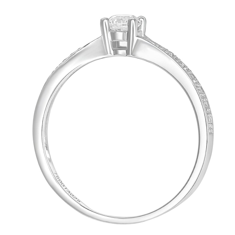 SPARKLD 18ct White Gold And 0.25ct Diamond Engagement Ring