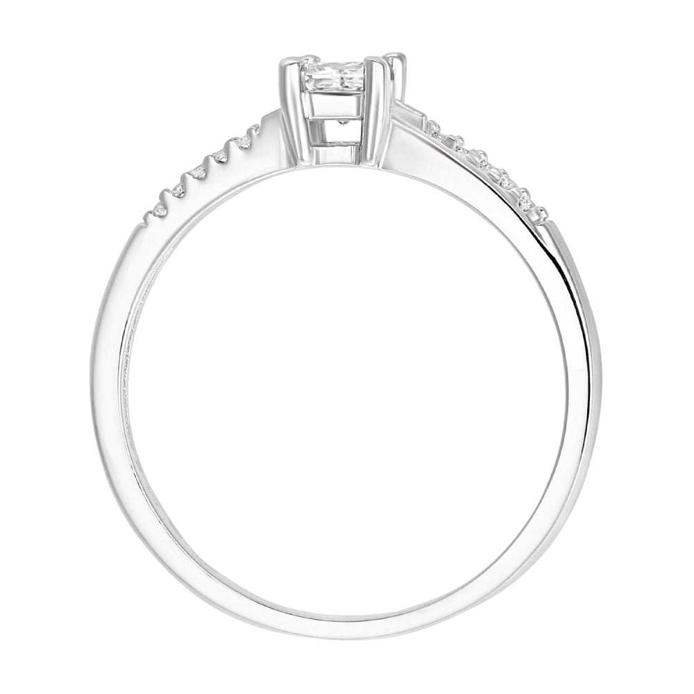 SPARKLD 18ct White Gold And 0.25ct Diamond Engagement Ring