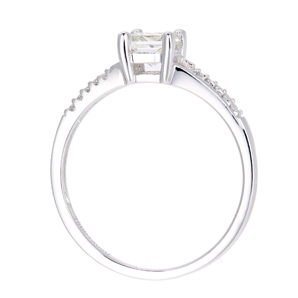 SPARKLD 18ct White Gold And 0.50ct Diamond Engagement Ring