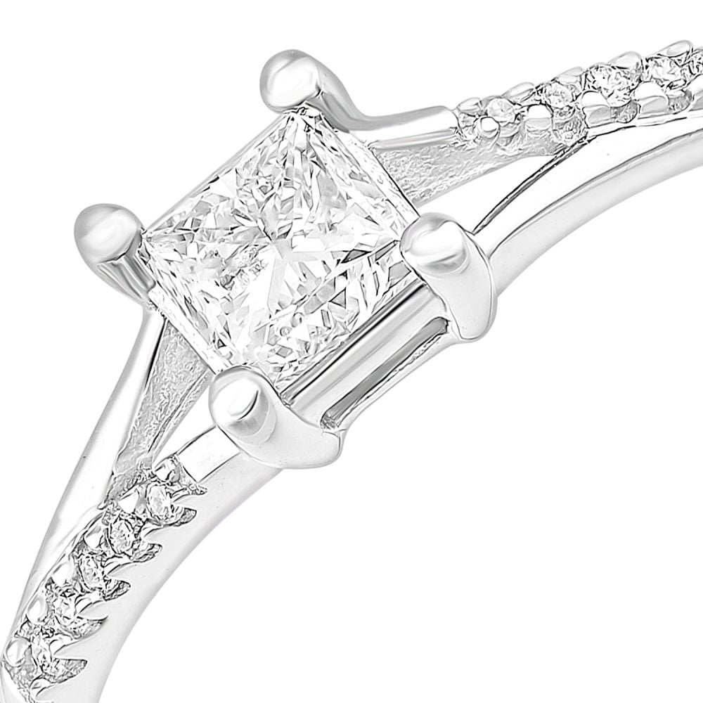 SPARKLD 18ct White Gold And 0.50ct Diamond Engagement Ring