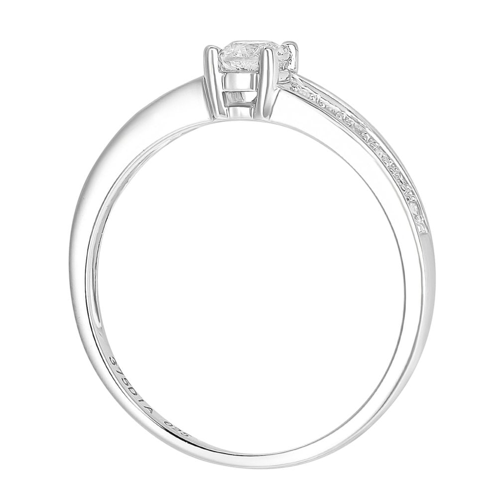 SPARKLD 9ct White Gold 0.25ct Diamond Engagement Ring