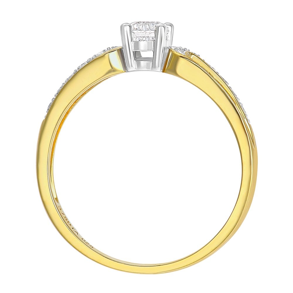 SPARKLD 9ct Yellow Gold And 0.25ct Diamond Engagement Ring