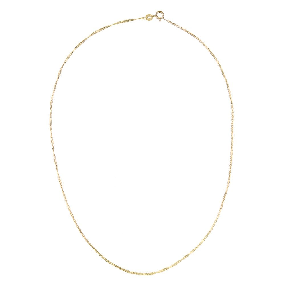 SPARKLD 9ct Yellow Gold Singapore Chain of Length 41 cm
